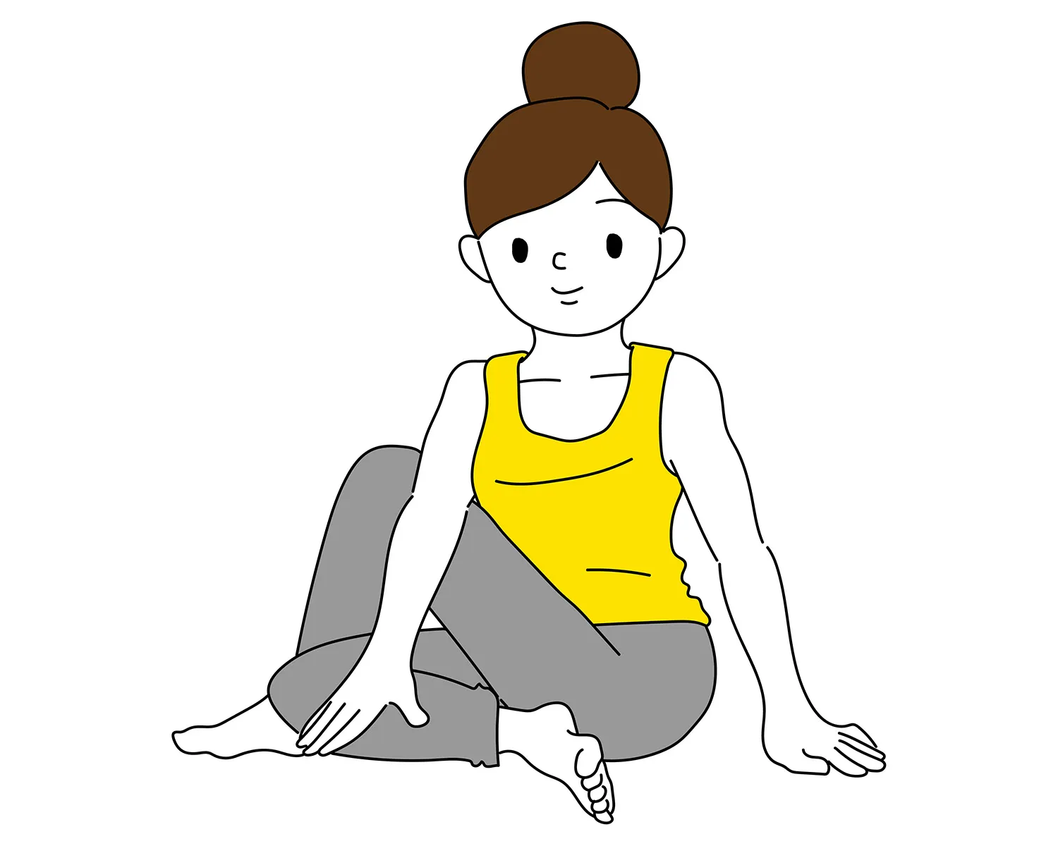 本町のオフィスワークや通勤時にも役立つ、坐骨神経痛の再発を防ぐためのお尻のストレッチ指導